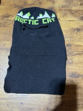 Vintage 1970's Arctic Cat Snowmobile Full Face Ski Mask Winter‎ Cap Stocking Hat